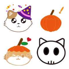 อิโมจิไลน์ Cute Meow Family-Happy Halloween