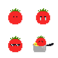 pixel art  cherry tomatoes