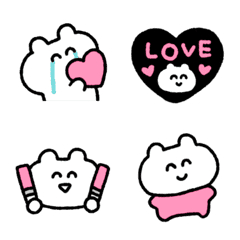 Otaku bear Emoji (baby pink)