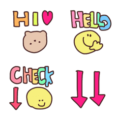 Cheerful cute emoji