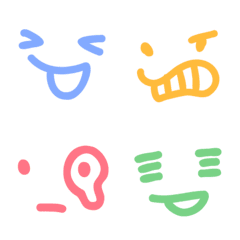 Simple, cute and colorful emoticons