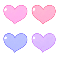 อิโมจิไลน์ Purple Heart Soft Emoji