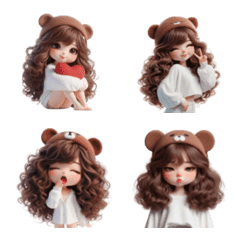 Bear Ear Hat Girl Emoji