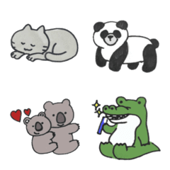 cute animals emoji enjoy