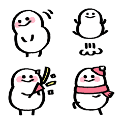 Smiling snowman animated emoji