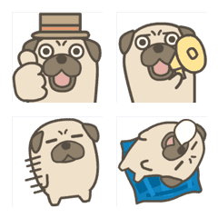 Move! Cute pug emoji 4