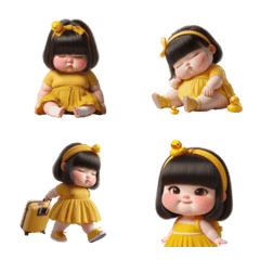 cute yellow duck girl v.1