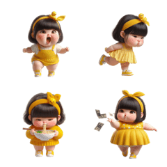 cute yellow duck girl v.3