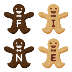 Connected Ginger Man Cookie Alphabet