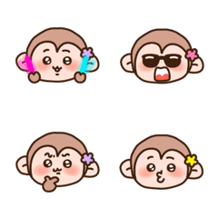 Twopebaby flower monkey emoji 2