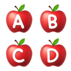 Mini Red Apple [A-Z] [0-9] emoji