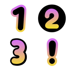 Set Numbers : yellow purple emoji vol.3