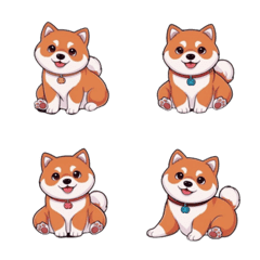 Cute Shiba Inu Expression Sticker