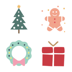 Simple and cute winter & Christmas emoji