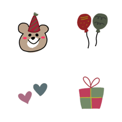 Christmas Mature Bear Cute  Emoji