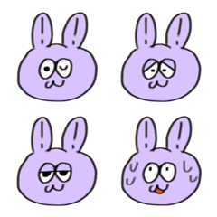 Usagi-nyo Emoji purple