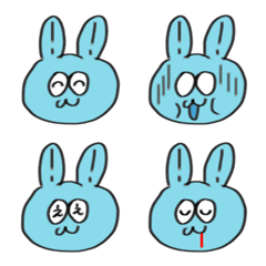 Usagi-nyo Emoji skyblue