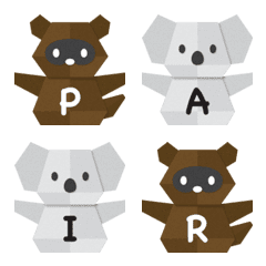 Origami Koala and Raccoon Alphabet