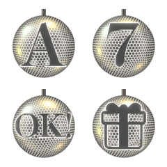 animated emoji! glitter mirror ball font