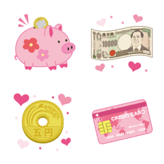 Money emoji (pink)