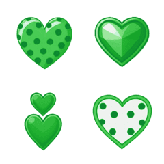 cute love heart(forest green)