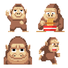 pixel art anime gorilla uhohoi