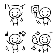Doodle stickman Emoji | Yabe-LINE貼圖代購 | 台灣No.1，最便宜高效率的代購網