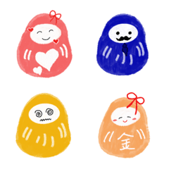 絵文字：達磨のこころちゃん