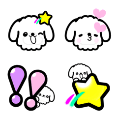 love white poodle moving emoji