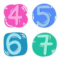 Emoji Numbers Colorful v12