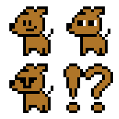 Pixel dog (brown)