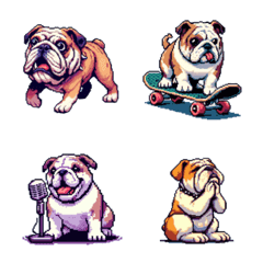 Cute bulldog Emoji(Dog)