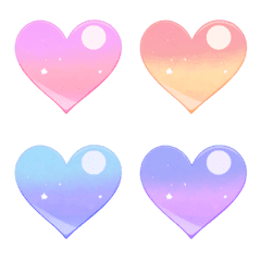 Cocktail Color Heart Emoji