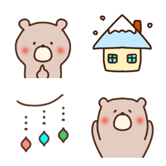 cute bear winter everyday emoji