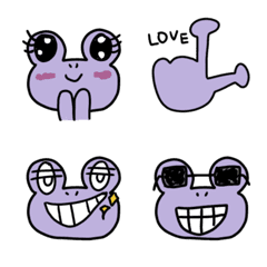 a mysterious frog emoji