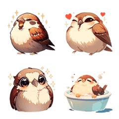 Super cute sparrow bird-2