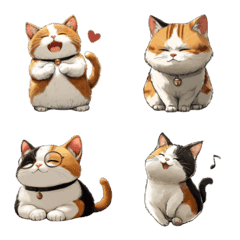 Cute Cat Emotions | Retro Japanese Emoji