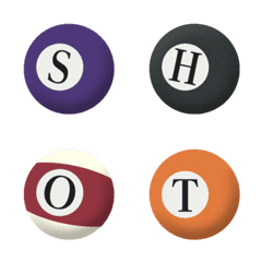 Billiard ball alphabet