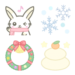 Winter Emoji Rabbit