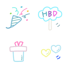 Pastel Cute Birthday Emoji