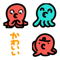 Moving red octopus emoji