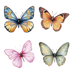 Watercolor Butterfly Set