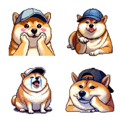 fat shiba dog loves girlfriend emoji