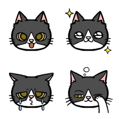 Tuxedo Cat Hatsu-Emoji-