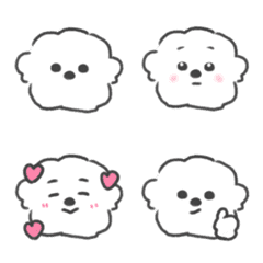 Cute Bichon Frise emoji for everyday use