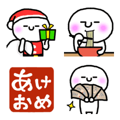 うごく絵文字,やっぱりかわいい☆お正月,冬