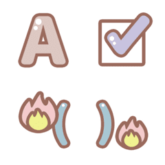 Colorful Pastels ABC 123 Letters Emoji