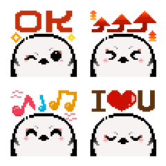 Long-tailed Tit's pixel art Emoji