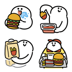 อิโมจิฟาสต์ฟู้ดยิ้ม