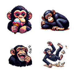 Surreal and cute monkey emoji